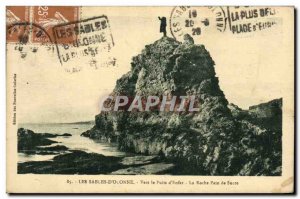 Old Postcard The D & # 39Olonne Sands Towards Le Puits D & # 39Enfer Sugar Lo...