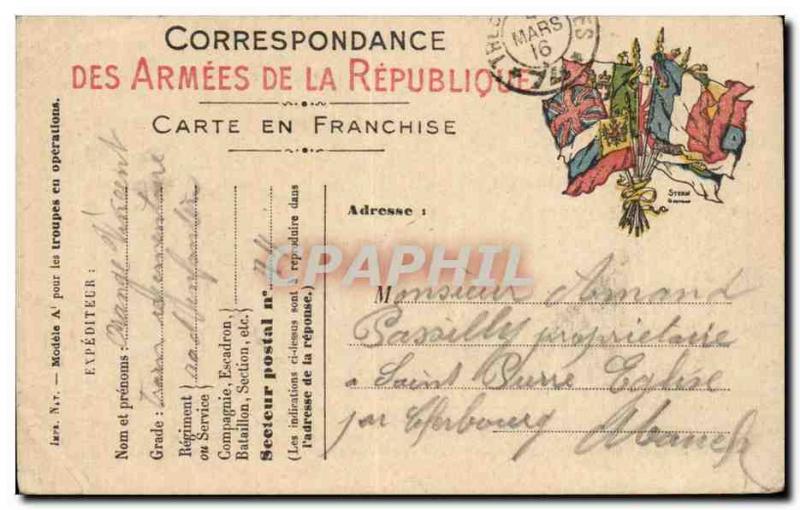 Carte de correspondance Amand Pasilly Sains Pusie Eglise par Cherbourg Vincent O