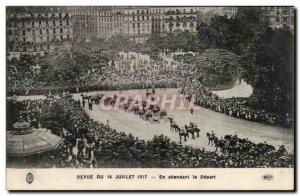 Old Postcard Review July 14, 1917 Waiting for the departure Paris Militaria