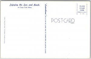 Enjoying The Sun And Beach Cape Cod Massachusetts Crowds Bathing Beach Postcard