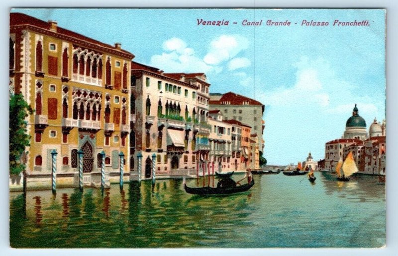 Canal Grande Palazzo Franchetti VENEZIA Venice ITALY Postcard