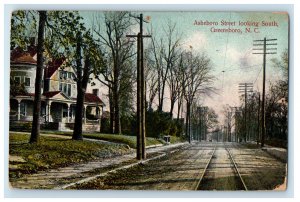 1910 Asheboro Street Looking South Greensboro North Carolina NC Postcard 