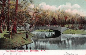 The Viaduct, Prospect Park, Brooklyn, New York, Early Postcard, Unused