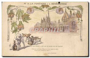 Old Postcard Advertisement Mr Fountain has the Benedictine Dog Dogs