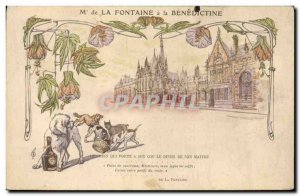 Old Postcard Advertisement Mr Fountain has the Benedictine Dog Dogs