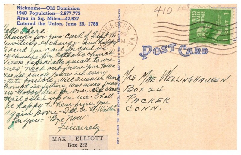 Virginia   LARGE LETTER