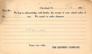 The Kennedy company Cleveland, Ohio, USA Postal Cards, Late 1800's 1910 