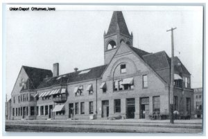 c1960's Union Ottumwa Iowa IA Railroad Train Depot Station RPPC Photo Postcard