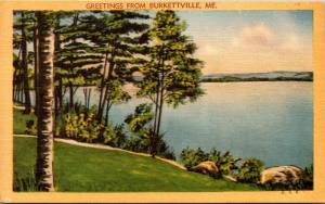 Maine Greetings From Burkettville 1951