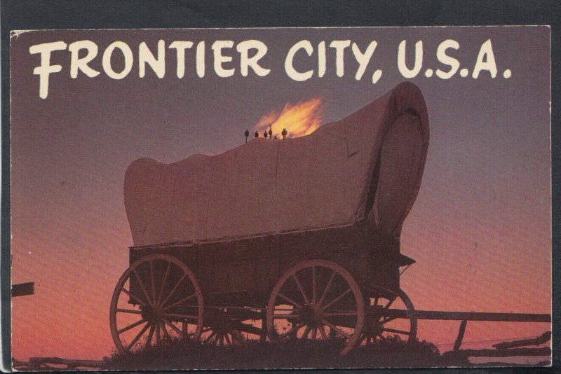 America Postcard - Covered Wagon, Frontier City   RS19776