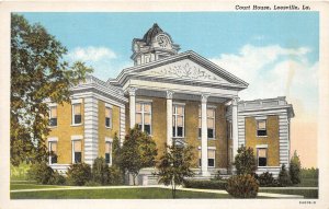 G57/ Leesville Louisiana Postcard c1940s Court House Building