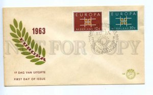 418915 NETHERLANDS 1963 year EUROPA CEPT First Day COVER