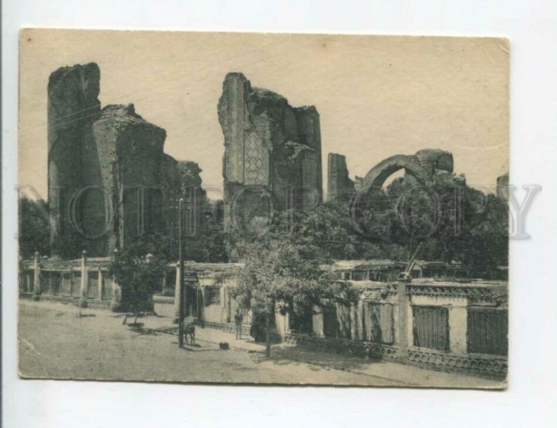 433011 Uzbekistan Samarkand view of the ruins of Bibi-Khanym Vintage postcard