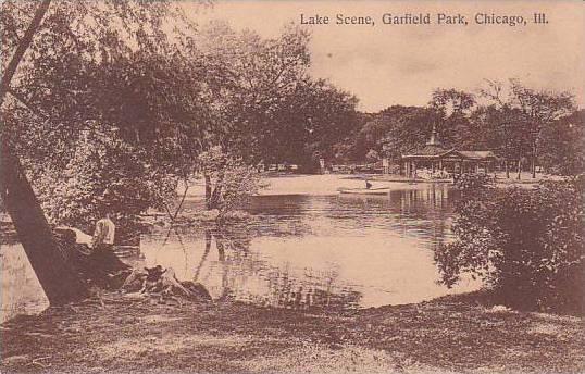 Illinois Chicago Lake Scene Garfield Park