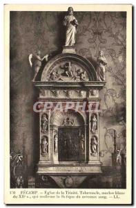 Old Postcard Fecamp Church of the Trinity white marble containing the relic o...