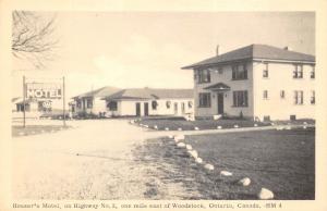 Woodstock Ontario Canada 1930s Postcard Houser's Motel