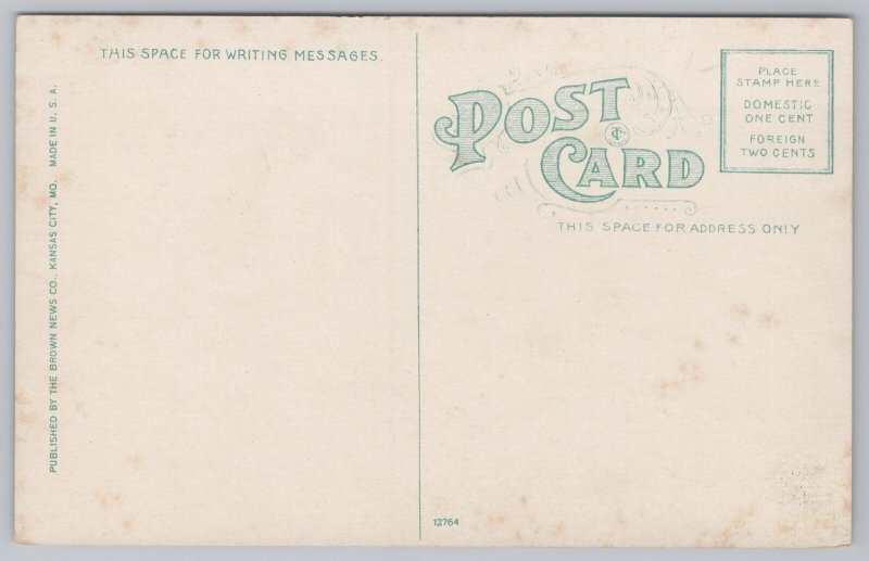 Sunset Route~Castle Canyon Rocks Near Devils River~Texas~Trees @ Bottom~Vtg PC