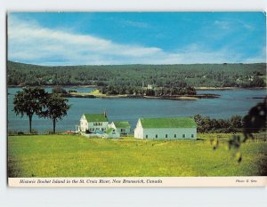 Postcard Historic Dochet Island in the St. Croix River, Canada