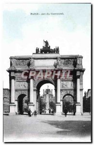 Old Postcard Paris Arc carousel