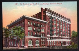 Oregon PORTLAND Y.W.C.A. and Y.M.C.A. Buildings by Edw. H. Mitchell Divided Back