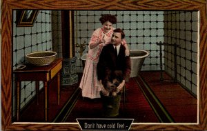 Romantic Couple Don't Have Cold Feet 1910