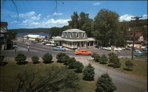 Alton Bay New Hampshire NH Classic 1960s Cars Street Scene Vintage Postcard