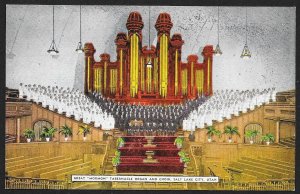 Mormon Tabernacle Organ & Choir Salt Lake City Utah Unused c1930s