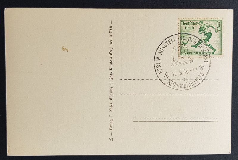 German Empire Third 3rd Reich Era Original Postcard Berlin Auto Show 1936