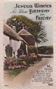 Thumbs Up Happy Birthday Vintage Real Photo Postcard