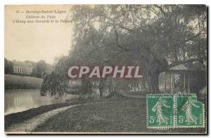 Old Postcard Boissy-Saint-Léger Chateau du Piple the Pond to Cannards and Lawn