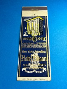 Vintage Matchbook Cover Hotel Edison New York MB137