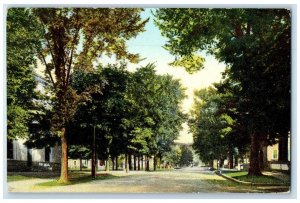 1907 Center Street From Post Office Rutland Vermont VT Posted Trees Postcard