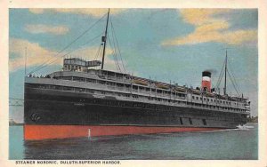 Steamer Noronic Duluth Superior Harbor Minnesota Wisconsin 1920s postcard