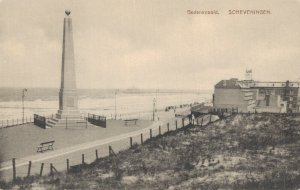 Netherlands Gedenknaald Scheveningen Vintage Postcard 08.35