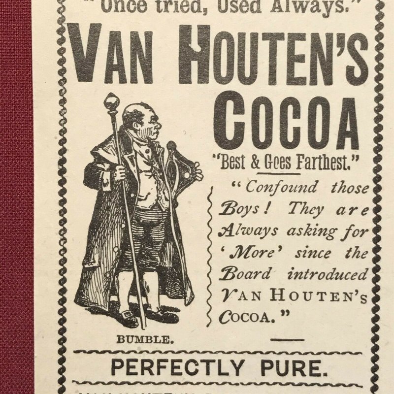 Van Houten's Cocoa Victorian 1892 Print Ad New York 2V1-30 