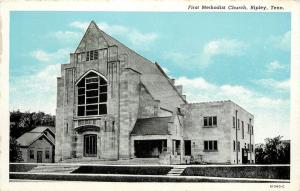 Vintage Postcard First Methodist Church Ripley TN Lauderdale County