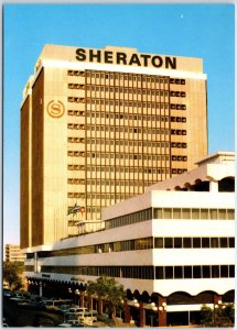 VINTAGE CONTINENTAL SIZE POSTCARD THE ALBADR JEDDAH SHERATON HOTEL SAUDI ARABIA