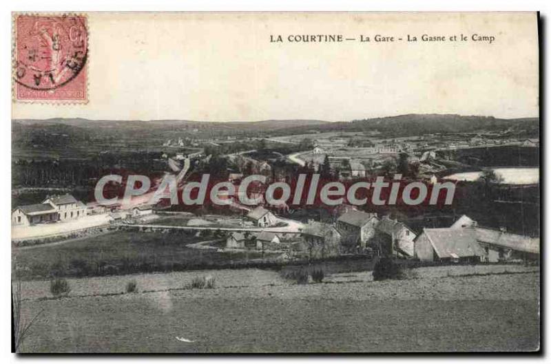 Postcard Old La Courtine The train Gasne And Camp