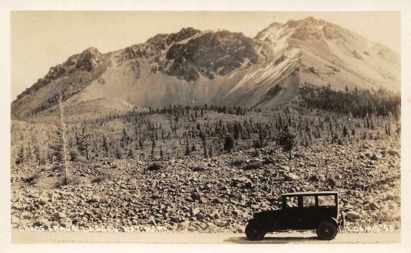 RPPC Lassen National Park, CA CHAOS CRAGS Loomis Photo c1930s Vintage Postcard