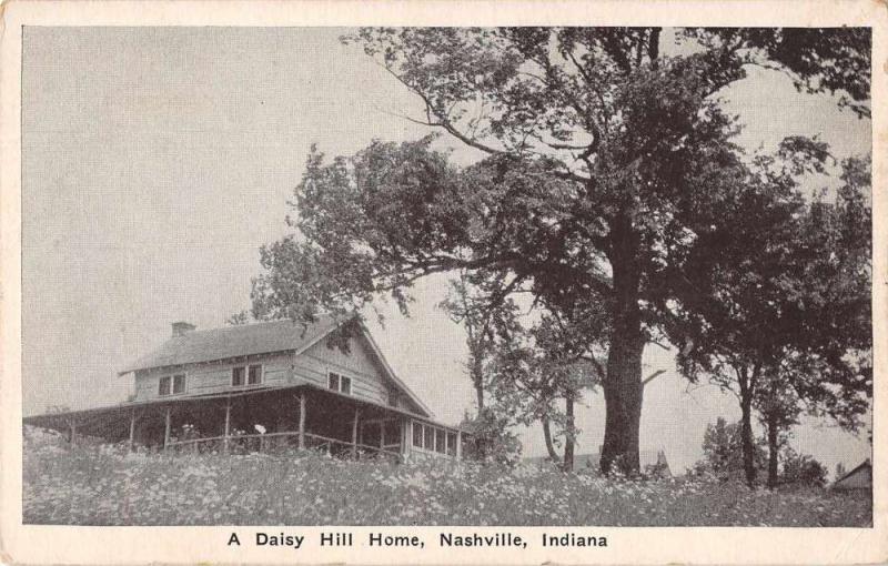 Nashville Indiana Daisy Hill Home Antique Postcard J70806