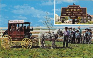 Intercourse Pennsylvania Amish Children in Scale Model Stagecoach