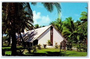 c1960's Island Memorial Chapel Kwajalein Marshall Islands Vintage Postcard