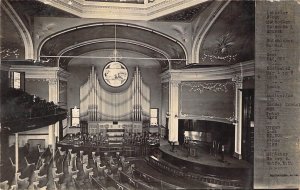 RPPC Real Photo, 1908, Hutchinson, Kansas, KS, Interior, M.E.Church,Old Postcard