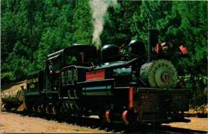 Postcard Yosemite Mt. Sugar Pine Railroad in Fish Camp, California