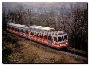 Postcard Modern Motor BDeh 4 4 1 driver and car BT31 above Monthey