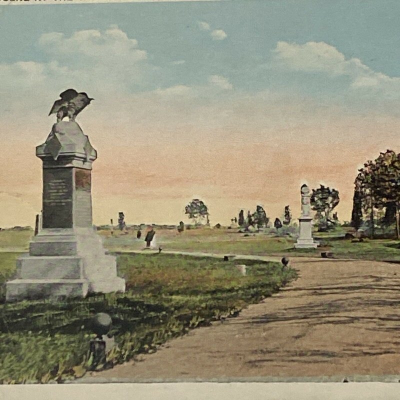 Vintage Rare Scene Wheat Field Gettysburg, Pa David Kaufman Civil War Postcard