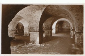 Durham Cathedral Postcard - Undercroft of the Refectory - Real Photo - Ref 9414A