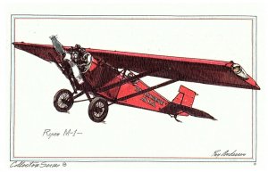 Ryan M-1 Sketch Postcard by Ray Anderson