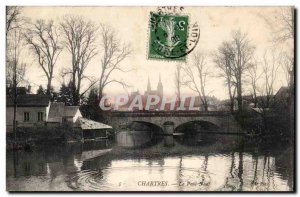 Old Postcard Chartres The new bridge