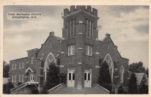 J42/ Arkadelphia Arkansas Postcard c1940s First Methodist Church  302